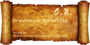 Oreskovics Mihaéla névjegykártya